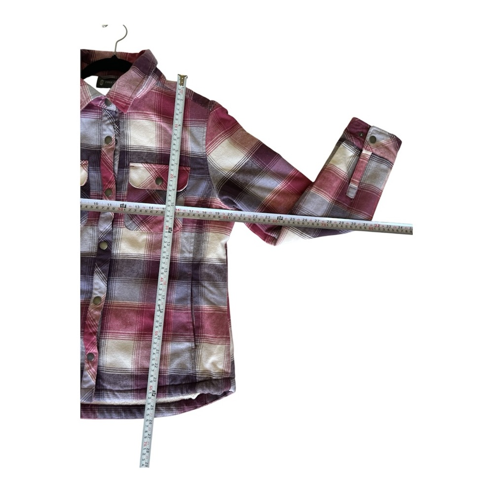 Free Country Sherpa-Lined Plaid Shacket - Size Medium - Picture 8 of 9